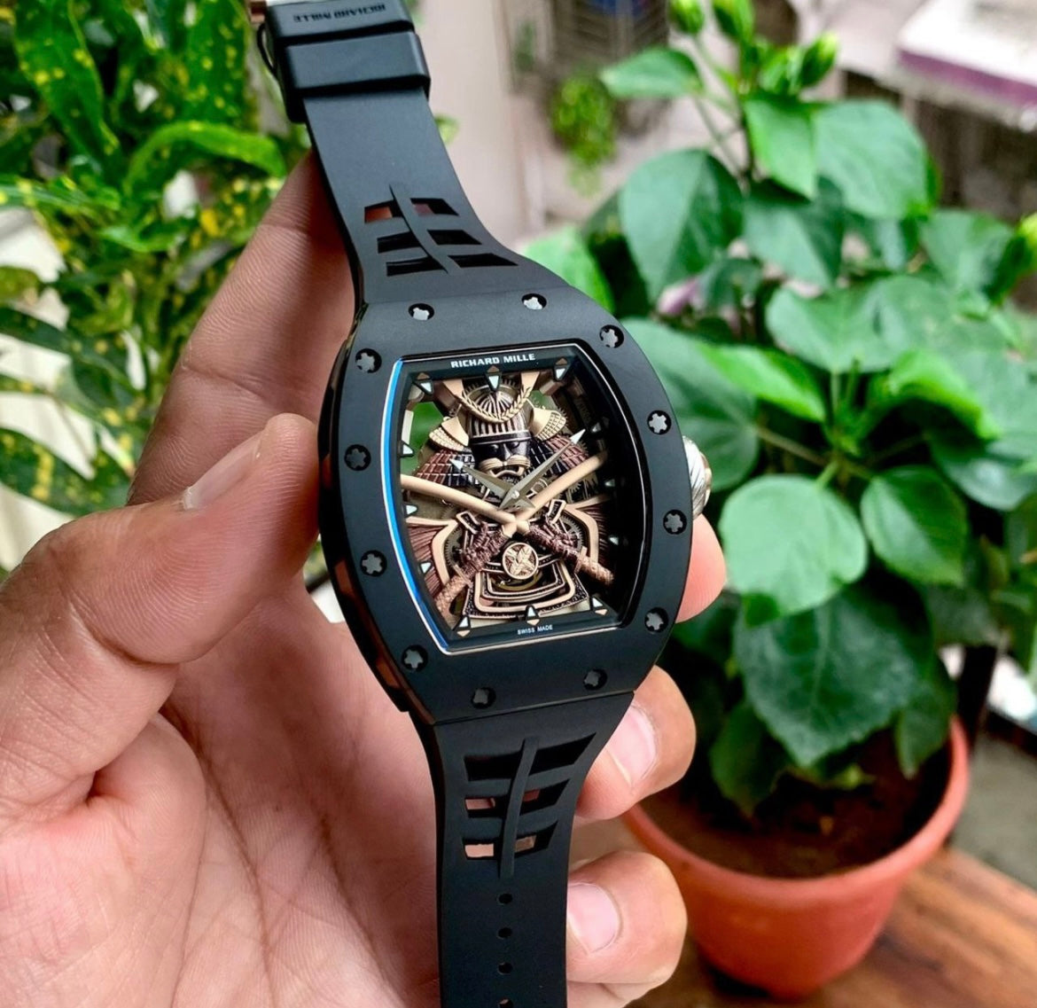 Richard Mille RM 47 Samurai-Inspired Tourbillon Watch – Black & Gold