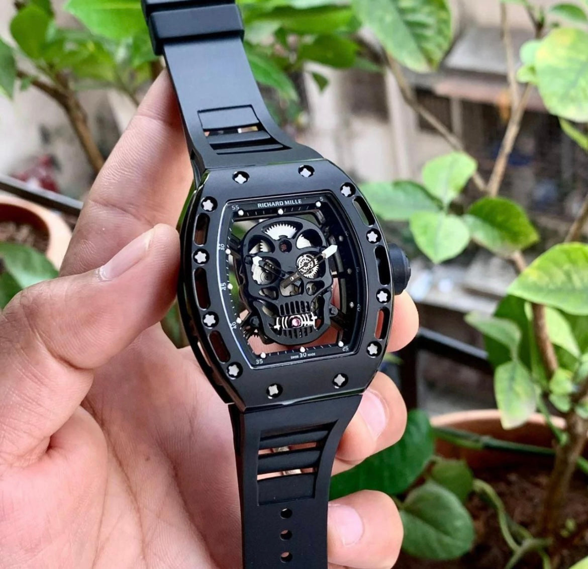 Richard Mille RM 052 Skull-Inspired Tourbillon – Black Skeleton Dial