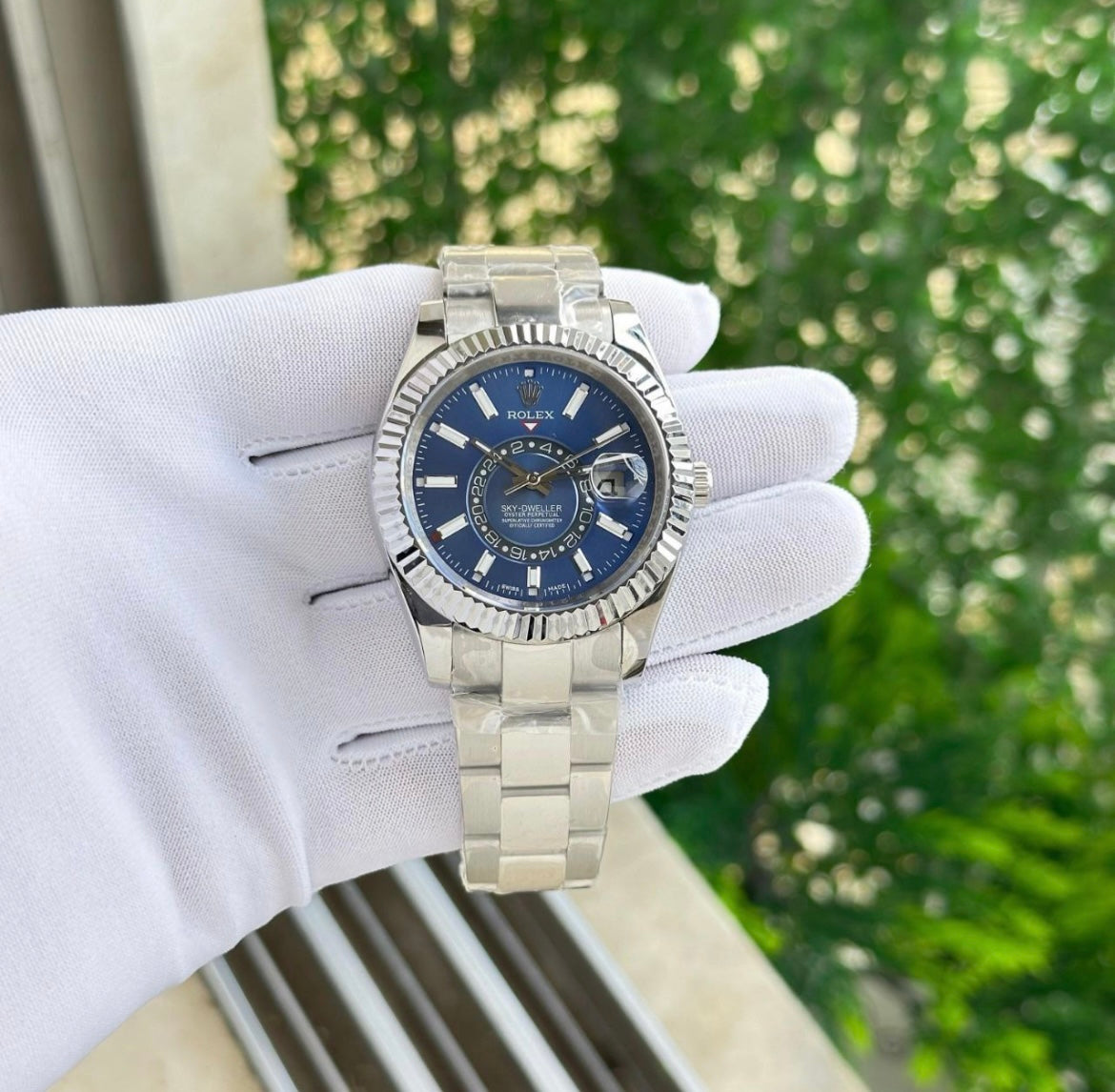 Rolex Sky-Dweller Inspired Watch – Blue Dial Edition