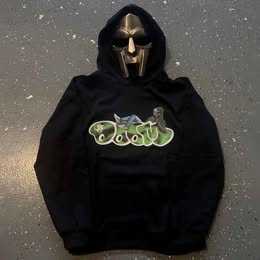 [VERY RARE] Tapestry Black MF Doom Hoodie | Rare Finds Fits