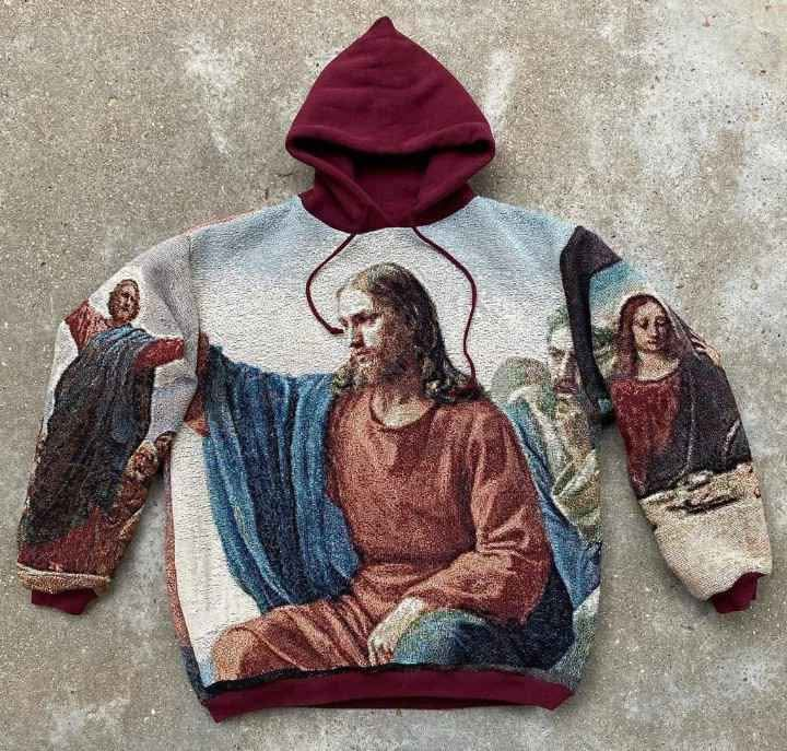 [VERY RARE] Custom Jesus Last Supper Jeans | Rare Finds Fits