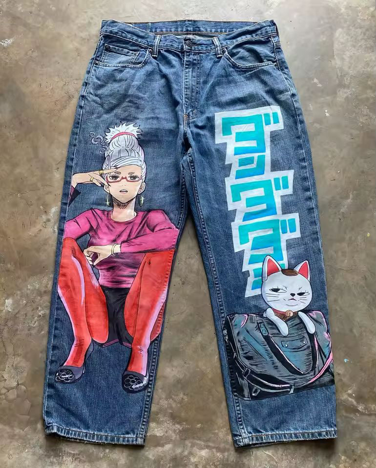 [VERY RARE] Custom Anime Granny x Granny Jeans | Rare Finds Fits