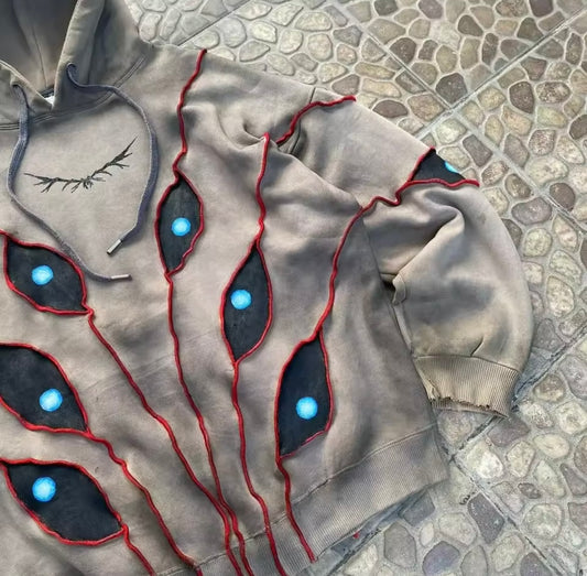 [VERY RARE] Grey Eyeball Hoodie | Rare Finds Fits