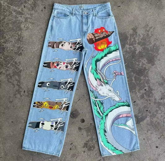 [VERY RARE] Custom Princess Mononoke Jeans | Rare Finds Fits