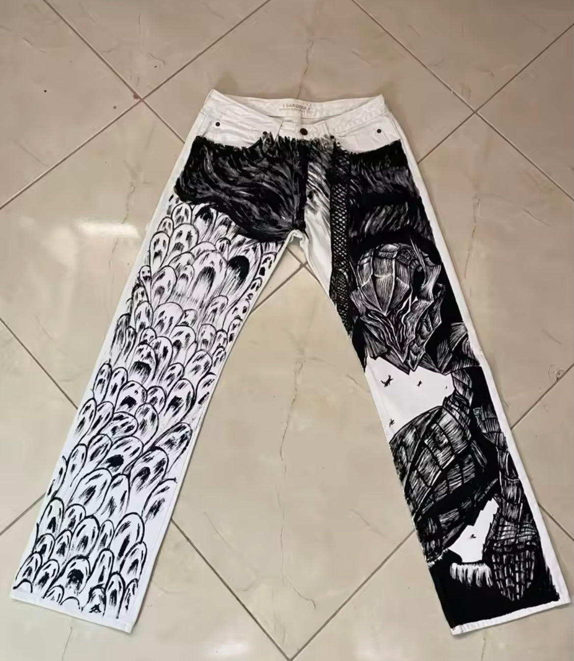 [VERY RARE] Custom Anime Berzerk Jeans | Rare Finds Fits