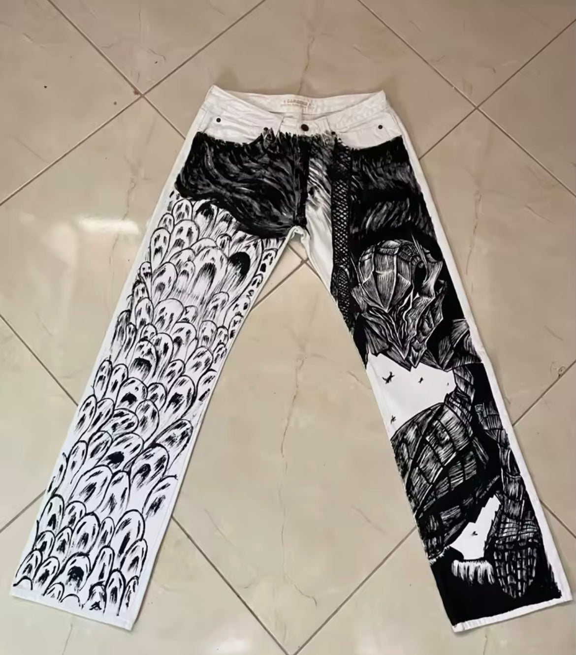 [VERY RARE] Custom Anime Berzerk Jeans | Rare Finds Fits