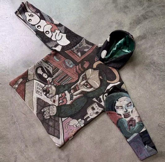 [VERY RARE] Tapestry MF Doom Hoodie | Rare Finds Fits