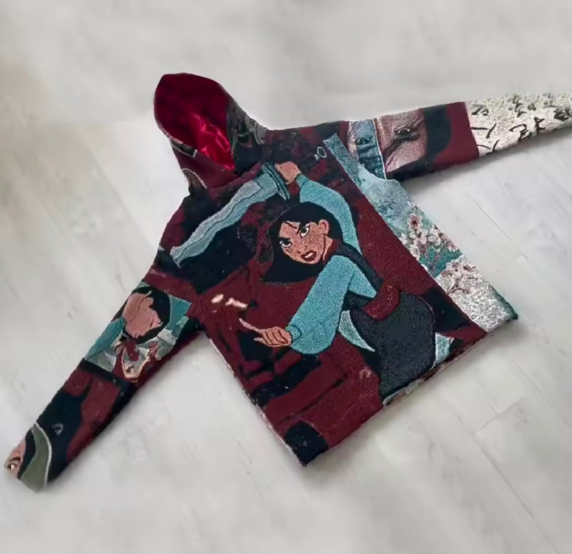 [VERY RARE] Tapestry Disney Princess Mulan Hoodie | Rare Finds Fits