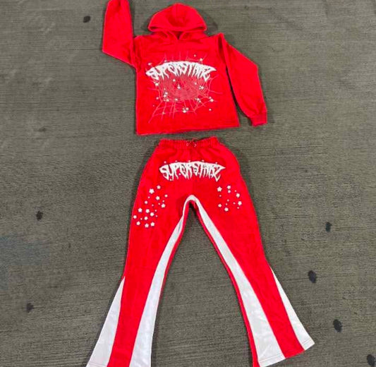 [VERY TRENDY] Red SUPERSTARZ Top & Bottom Set | Rare Finds Fits