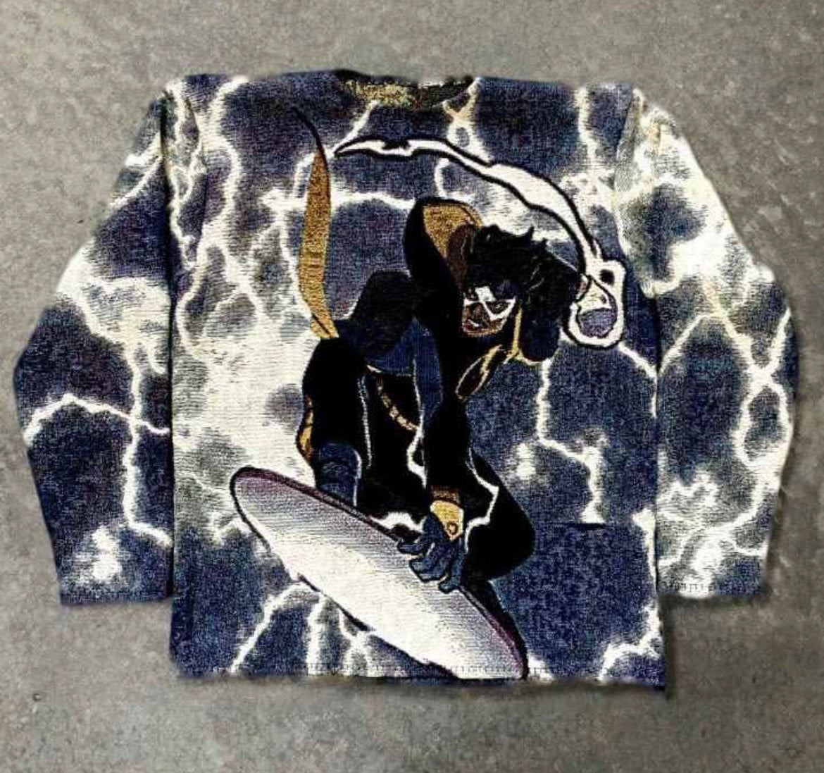 [VERY RARE] Tapestry Static Shock Sweater | Rare Finds Fits