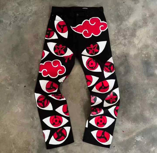 [VERY RARE] Custom Mangekyou Sharingan Jeans | Rare Finds Fits