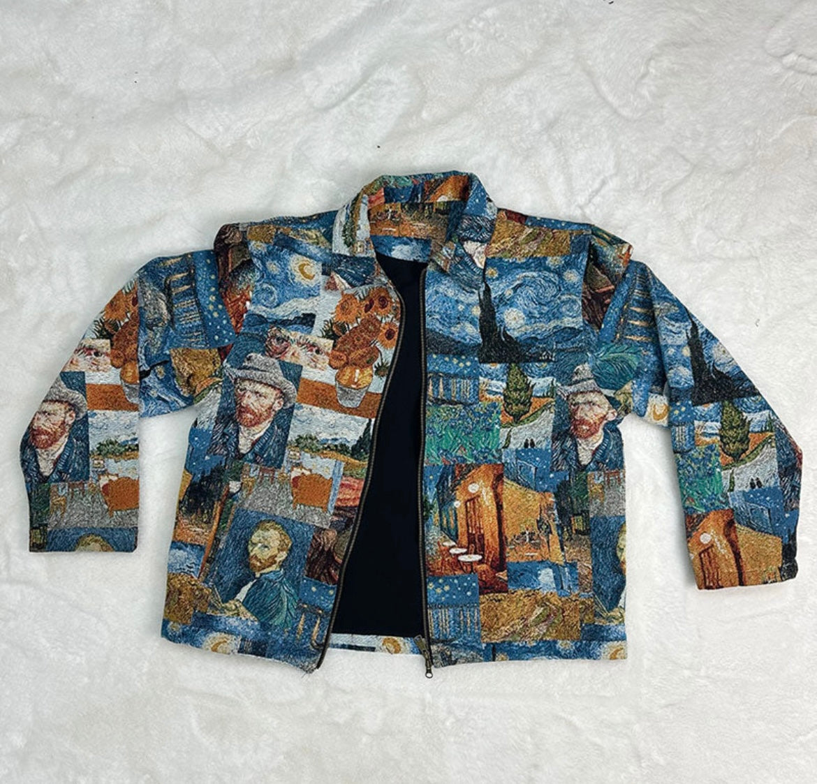 [VERY RARE] Tapestry Van Gogh Starry Night Jacket | Rare Finds Fits