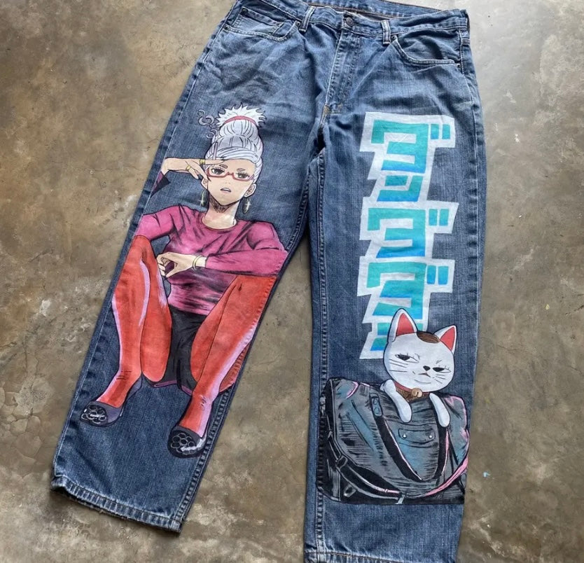 [VERY RARE] Custom Anime Granny x Granny Jeans | Rare Finds Fits