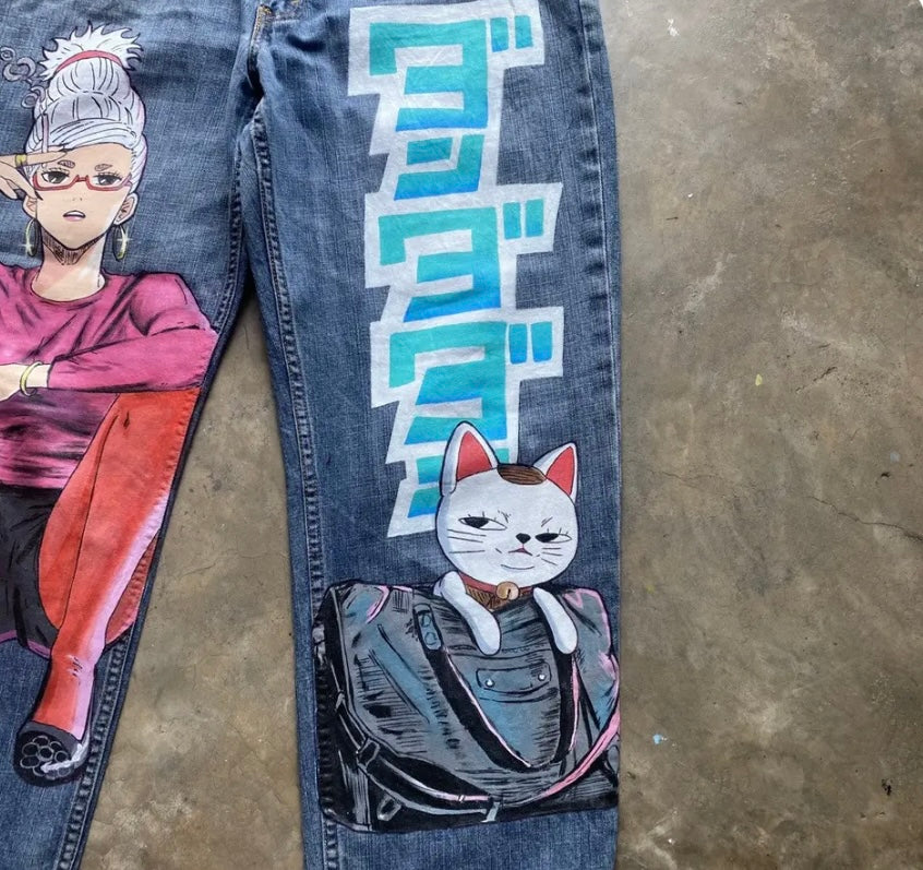 [VERY RARE] Custom Anime Granny x Granny Jeans | Rare Finds Fits