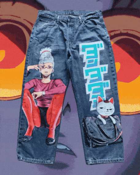 [VERY RARE] Custom Anime Granny x Granny Jeans | Rare Finds Fits